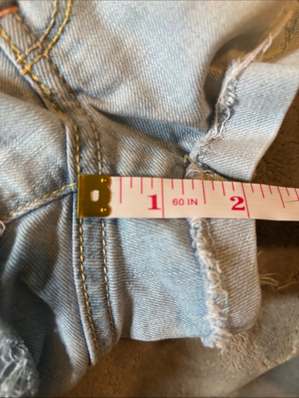 Hollister Faded Light Blue Denim Cutoff Shorts - Picture 5 of 5